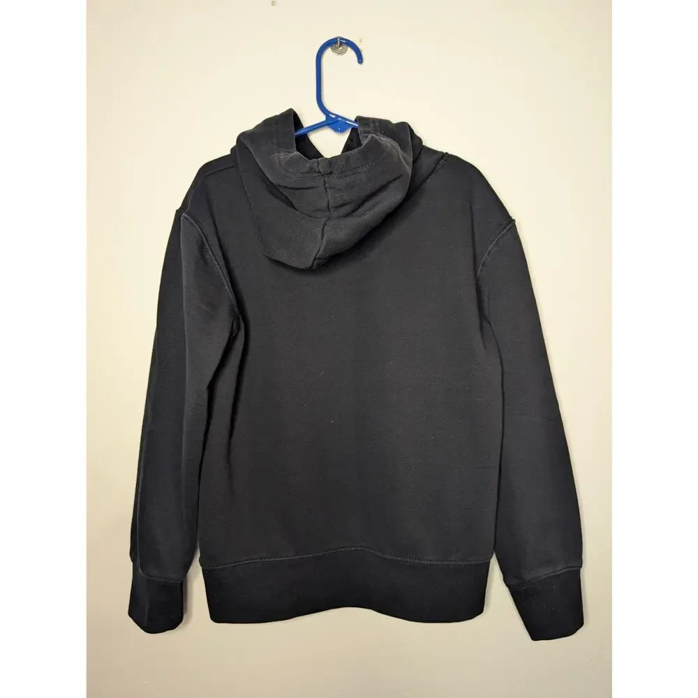 Jordan Boys Tops, Black Jordan Logo Pullover Sweatshirt Hoodie, Sz S
